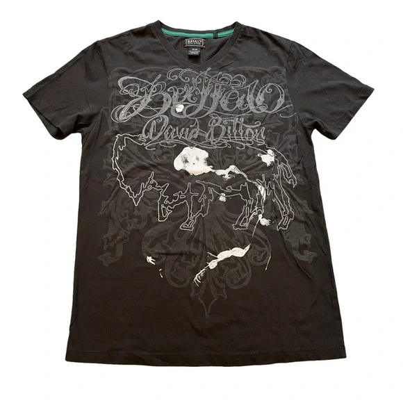 Bundle of 2 Buffalo David Bitton V-Neck Cotton T-Shirts - Picture 2 of 7